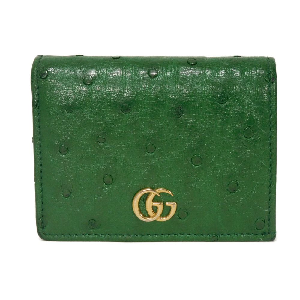 Gucci Double G Exotic Ostrich Wallet