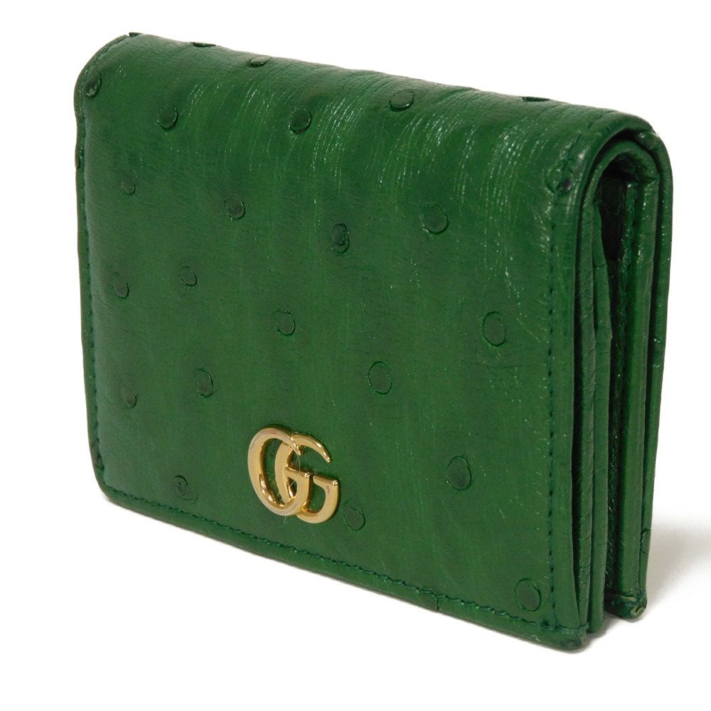 Gucci Double G Exotic Ostrich Wallet