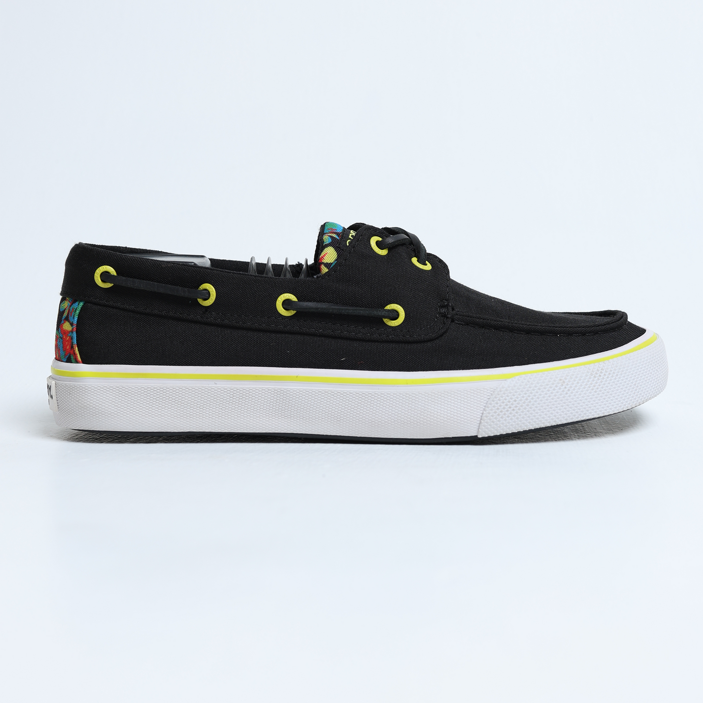 Sperry Men's Boat Shoe - Black with Neon Accents