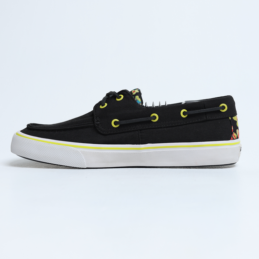 Sperry Men's Boat Shoe - Black with Neon Accents