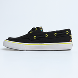 Sperry Men's Boat Shoe - Black with Neon Accents