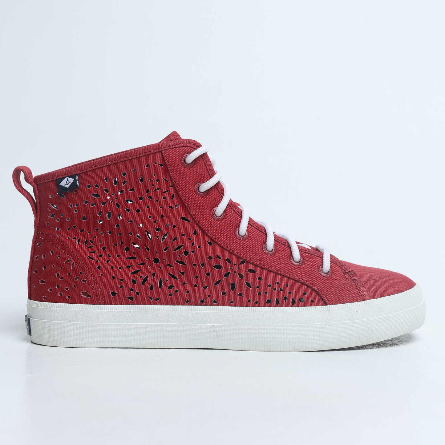 Sperry - Women Canvas High Top Cut Out White Lace