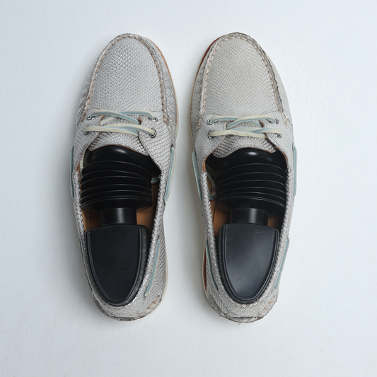 Sperry - Women's Top Sider A/O 2 EYE Python Silver Flat Boat
