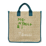 Gucci ME MYSELF & I Straw Tote Bag