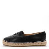 Amelia Lambskin CC Espadrilles 39 Black