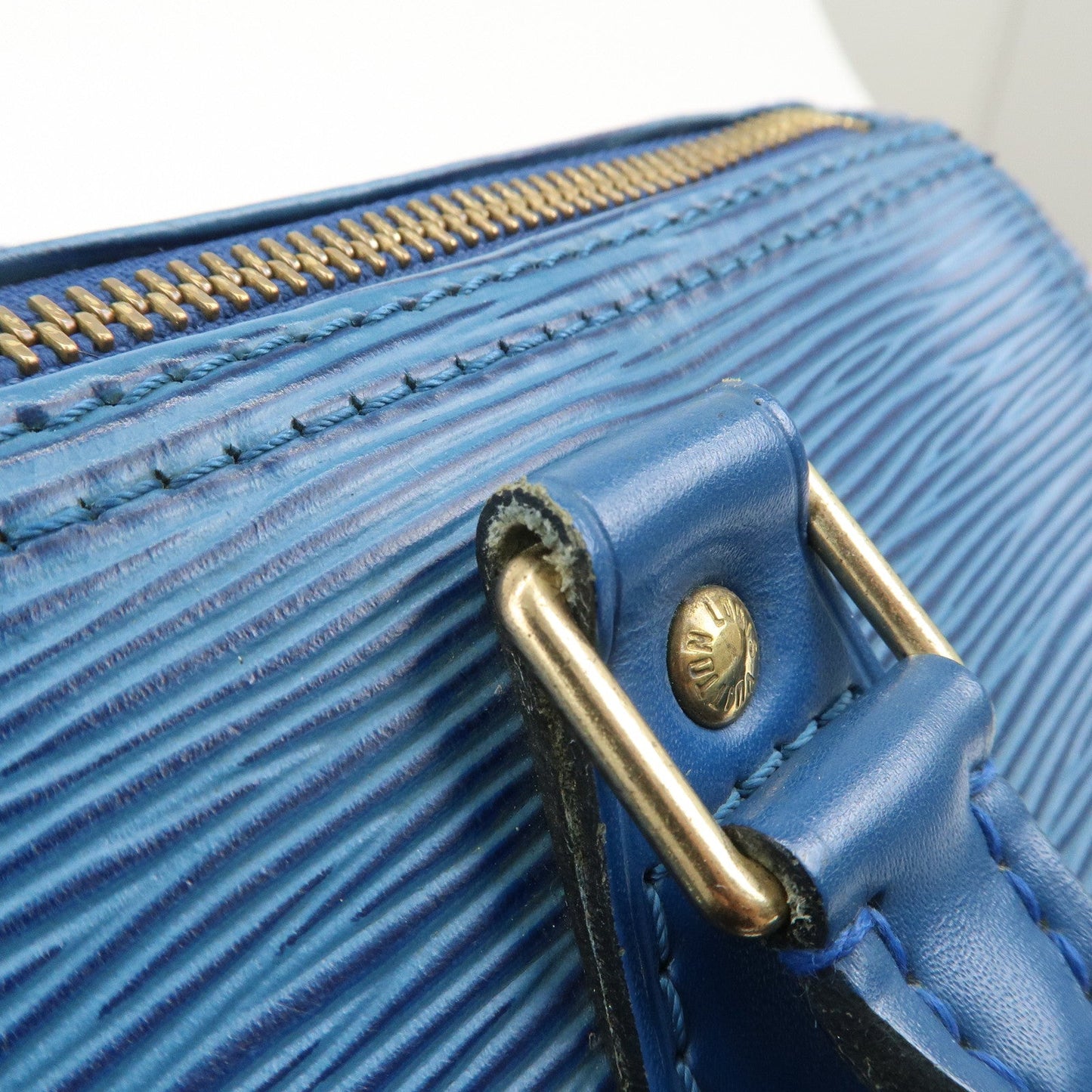 Louis Vuitton Epi Speedy 30 Hand Bag Boston Bag Blue M43005