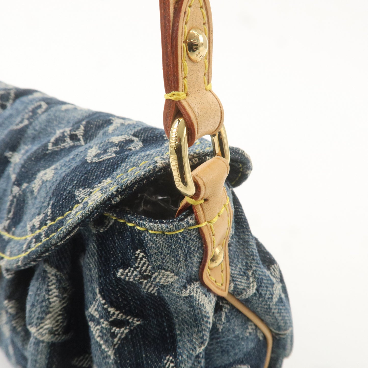 Louis Vuitton Monogram Denim Mini Pleaty Raye Shoulder Bag M95333