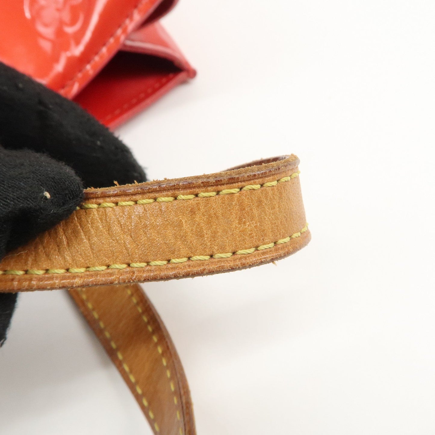 Louis Vuitton Monogram Vernis Lead PM Hand Bag M91088 Rouge