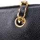 CHANEL Caviar Skin Chain Tote Bag Black Gold Hardware A03578