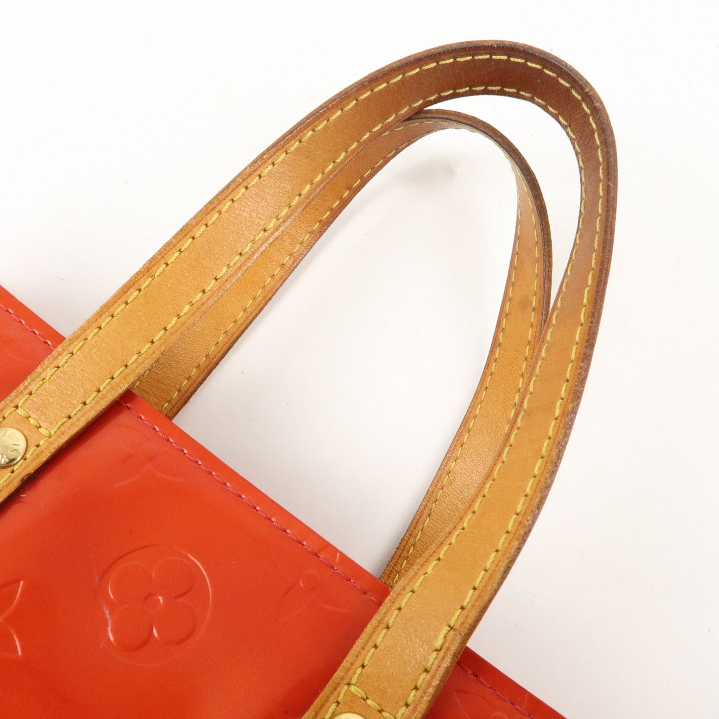 Louis Vuitton Monogram Vernis Lead PM Hand Bag Rouge M91088