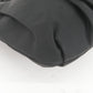 Prada Logo Nylon Leather Pouch Clutch Bag Wristlet Black 1N1422