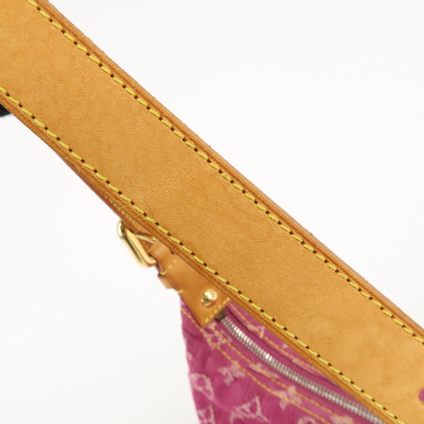 Louis Vuitton Monogram Denim Baggy PM Shoulder Bag Fuchsia M95212