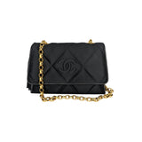 Chanel   Satin Quilted CC Tassel Flap Bag