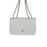 Chanel bags   Classic Quilted Caviar Single White Jumbo Flap