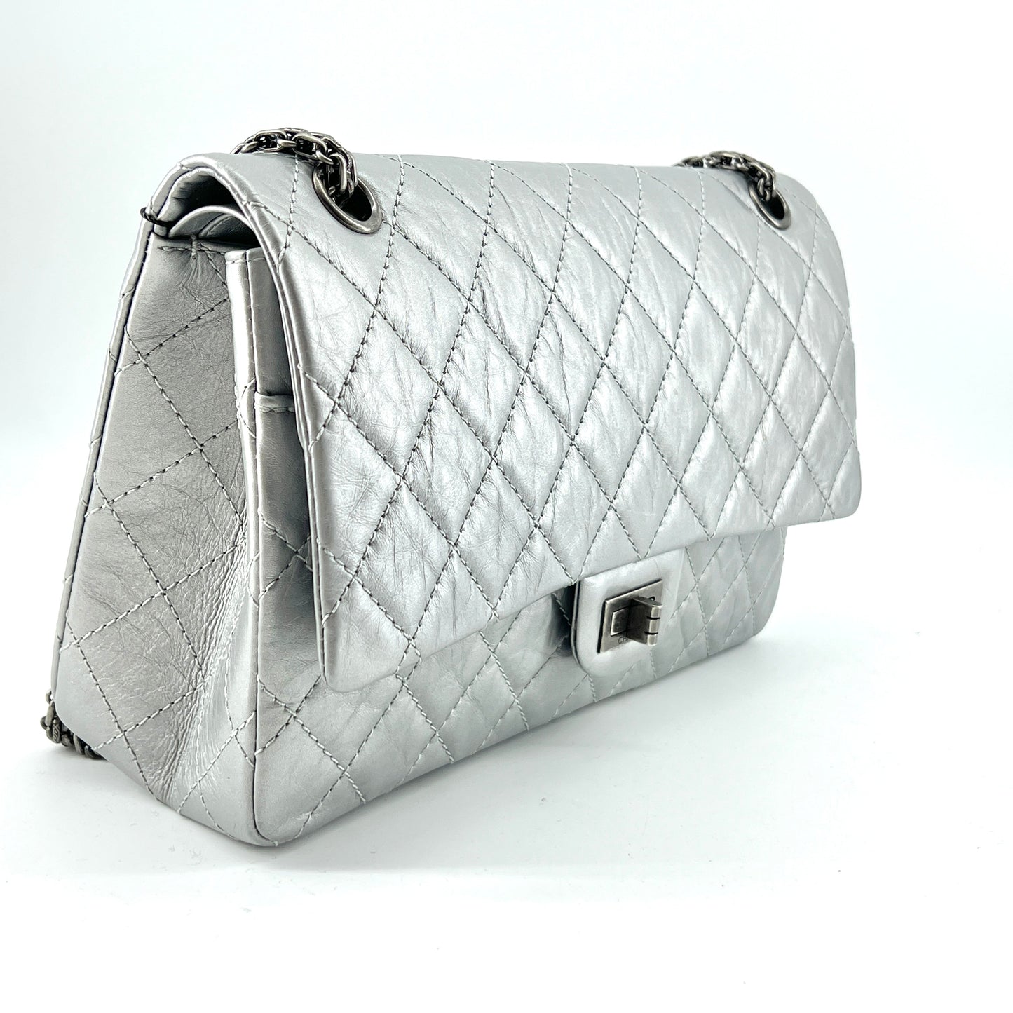 Chanel 2.55 Flap Bag Silver
