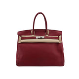 Hermes Birkin 35 B5 Rubis Togo Calfskin Leather Silver-tone Palladium Hardware 2010