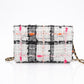 CHANEL Multicolor Tweed Logo Wallet On Chain WOC