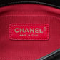 CHANEL Small Black Crystal Pearls Chain Lambskin Quilted Flap Bag