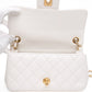 CHANEL White Lambskin Quilted Mini Rectangular Pearl Crush Flap Bag