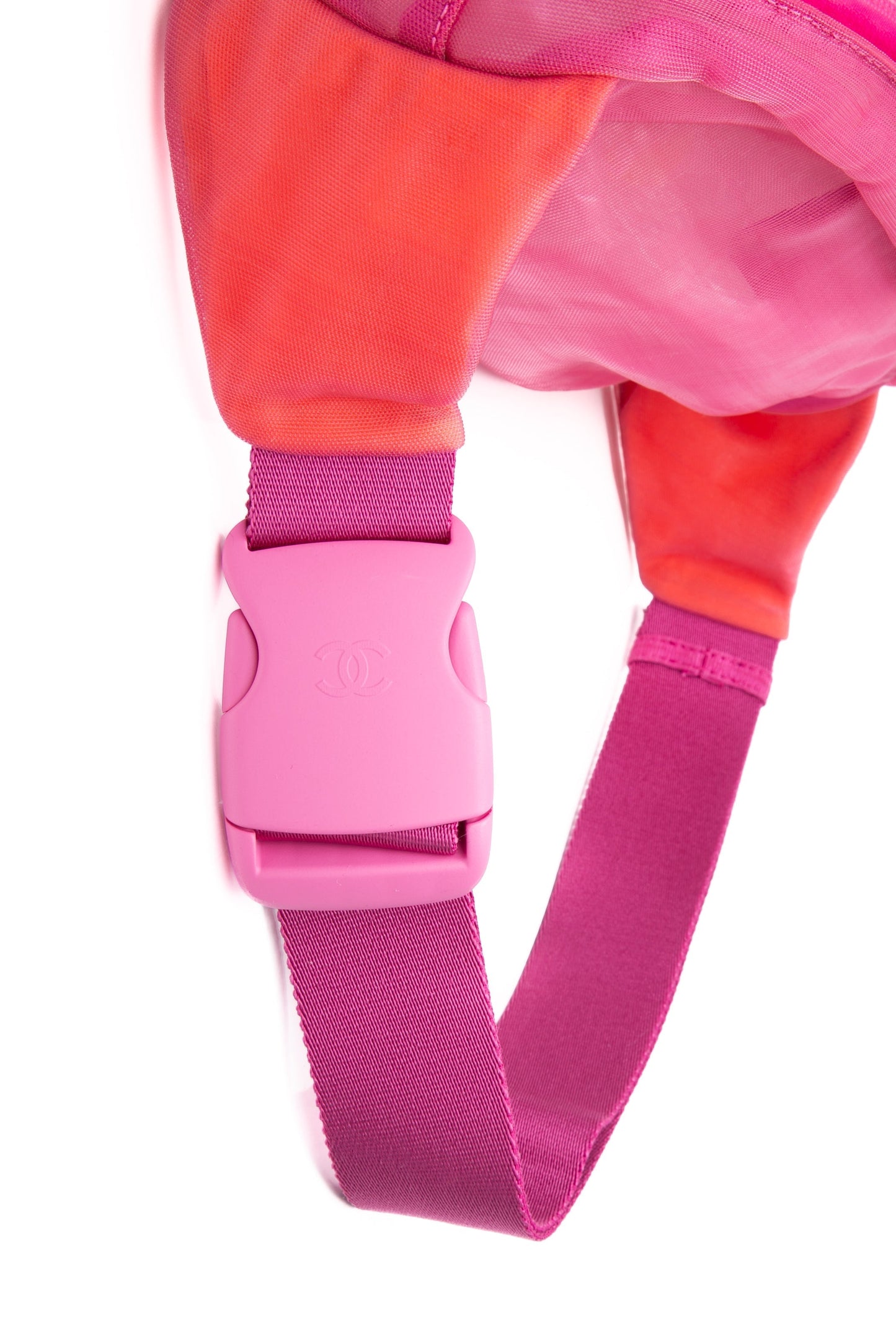 CHANEL Pink Nylon Waist Belt Bag