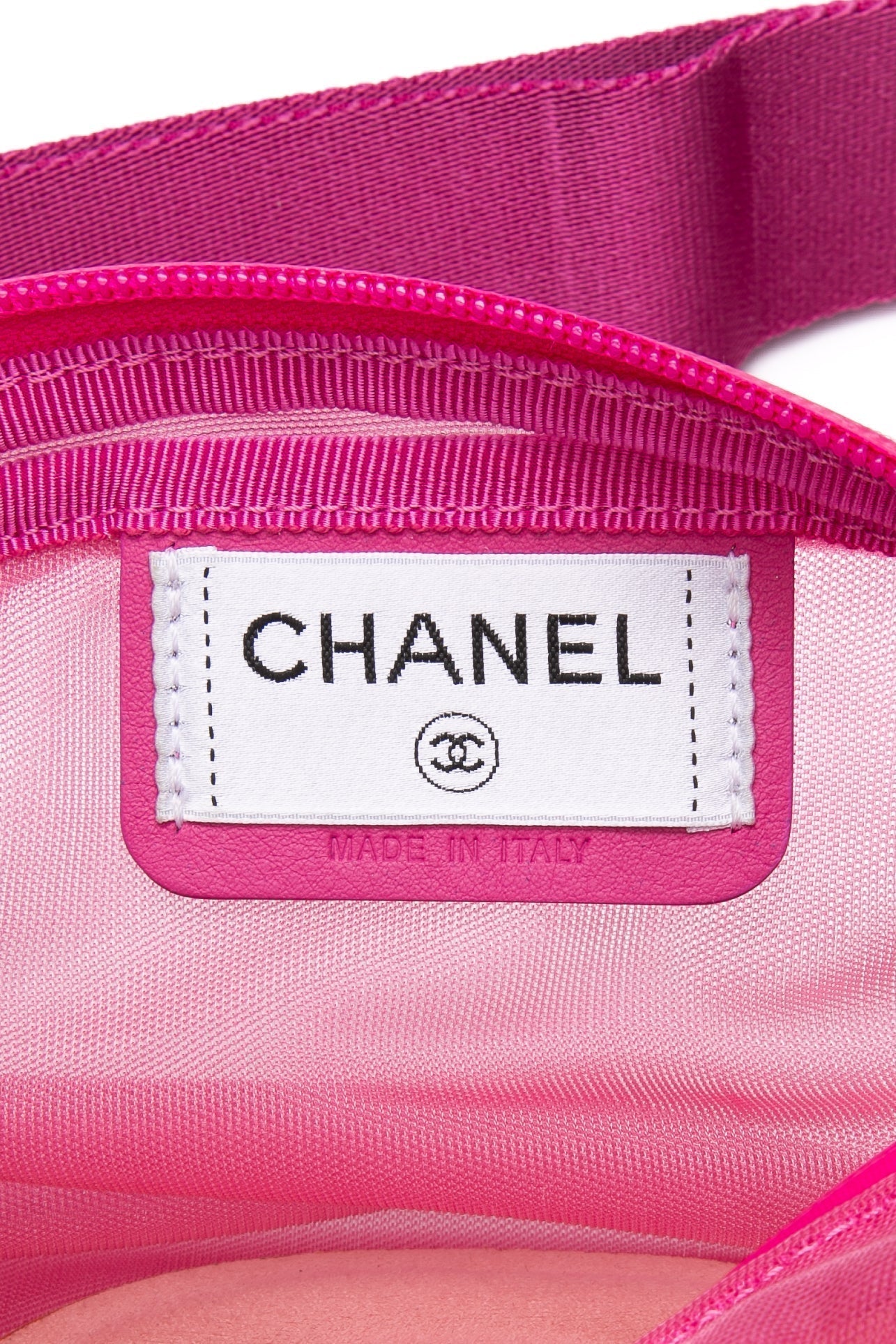 CHANEL Pink Nylon Waist Belt Bag