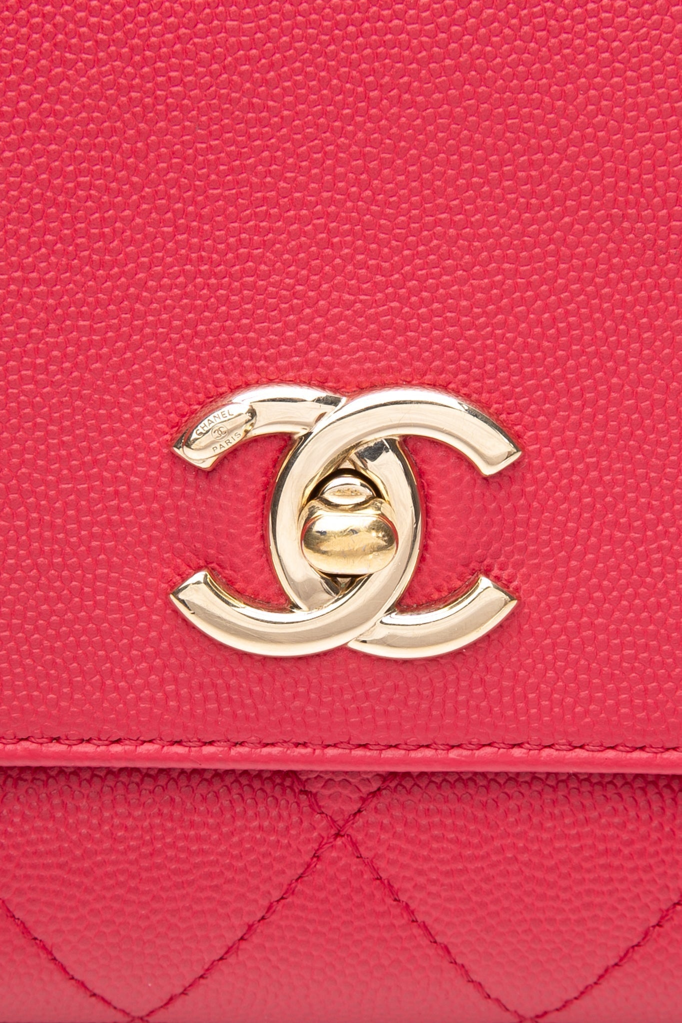 CHANEL Small Raspberry Caviar Quilted Business Affinity Flap Bag
