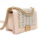 CHANEL Medium Blue Braided Tweed Calfskin Boy Bag