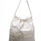 CHANEL 22 White Light Grey Calfskin Quilted Hobo Bag