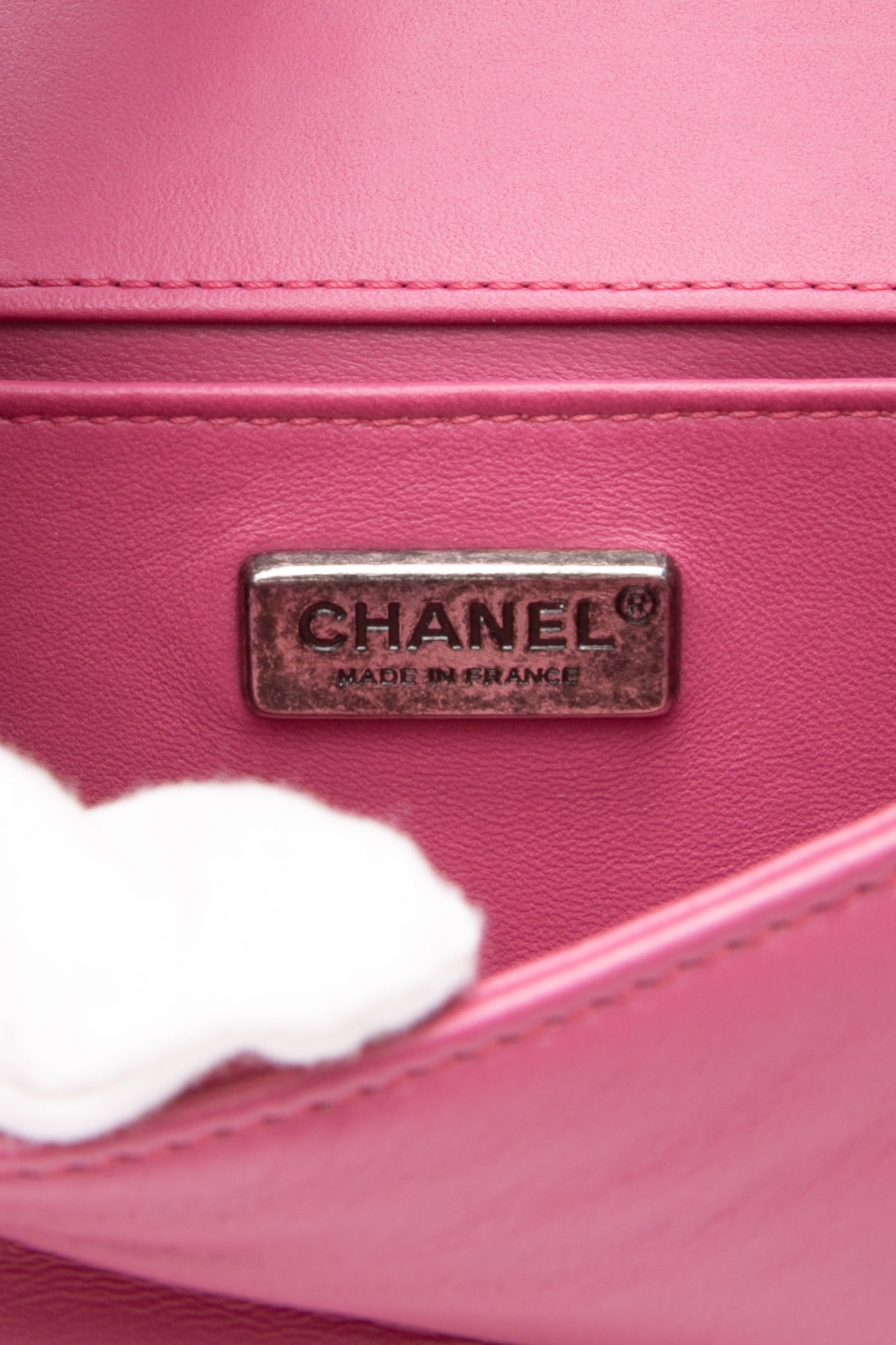 CHANEL Pink Galuchat Stingray Small Boy Flap Bag