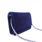 CHANEL Timeless CC Blue Velvet Wallet On Chain WOC