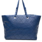 CHANEL Blue Quilted Glazed Leather On-The-Road XL Tote Bag