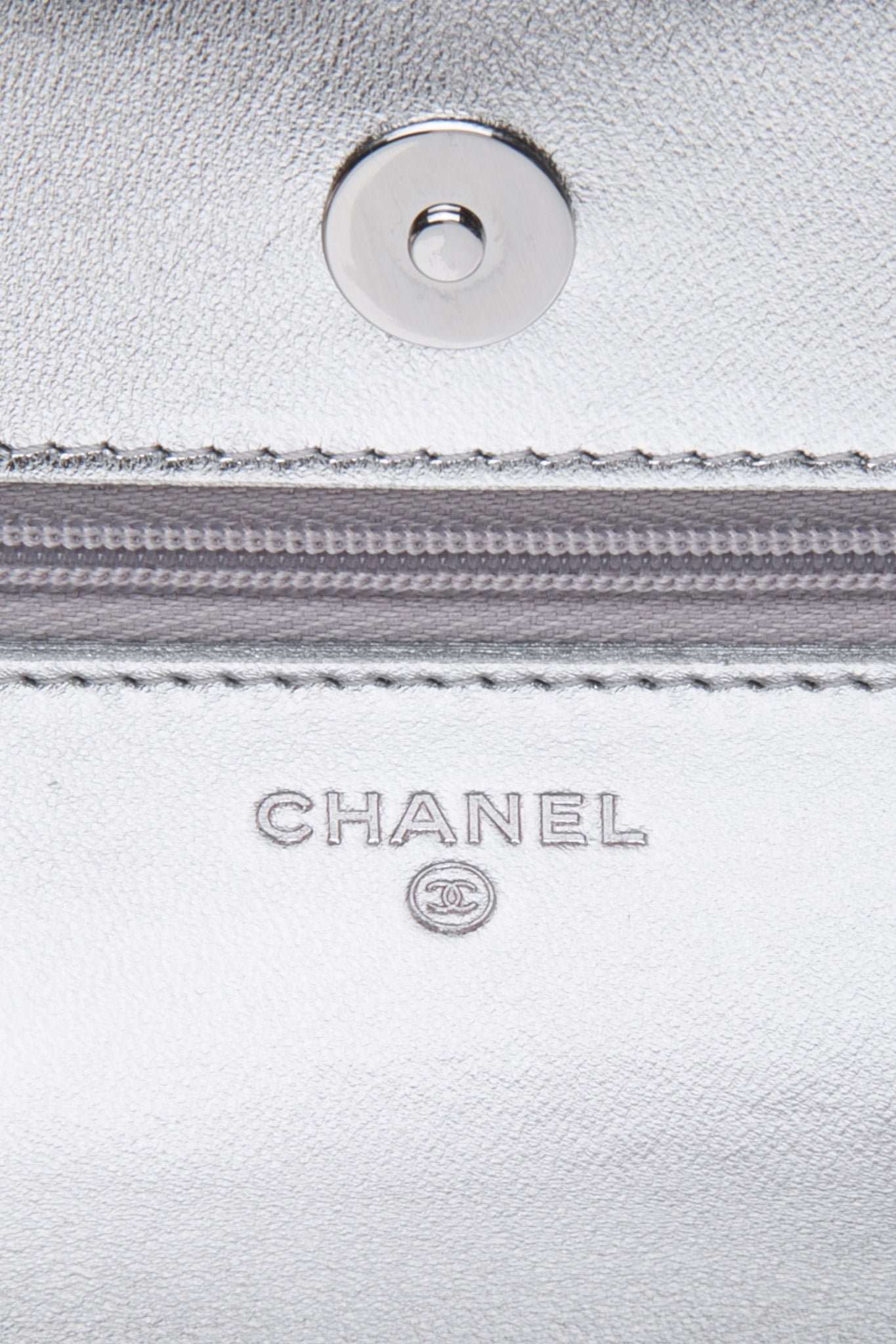 CHANEL 21K Gradient Metallic Rainbow Ombre Quilted Wallet on Chain WOC