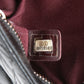 CHANEL Black Glazed Calfskin Quilted Coco Pleats Chain Clutch Bag