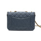 CHANEL Navy & Black Caviar Quilted Small CC Filigree Flap