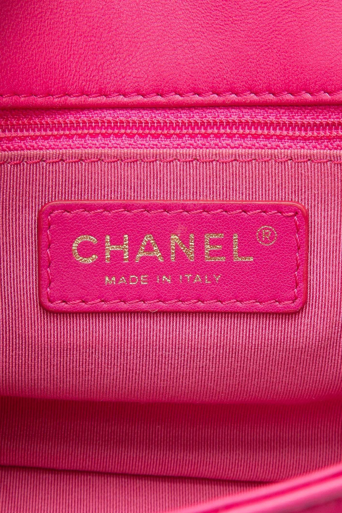 CHANEL Mademoiselle Medium Fuchsia Lambskin Quilted Chic Flap Bag