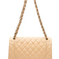 CHANEL Beige Caviar Quilted Jumbo Classic Double Flap Bag