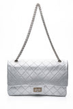 CHANEL Metallic Silver Lambskin Quilted 2.55 Reissue 277 Flap Bag
