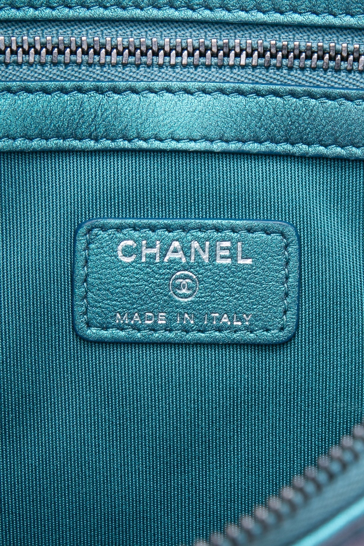 CHANEL Lambskin Quilted Iridescent O Case Clutch