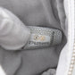 CHANEL Metallic Silver Caviar Chevron Quilted Small Mademoiselle Zip Pouch Case
