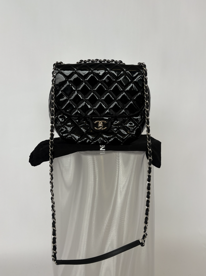 Chanel Patent Bubble Quilted Medium Calfskin Bag