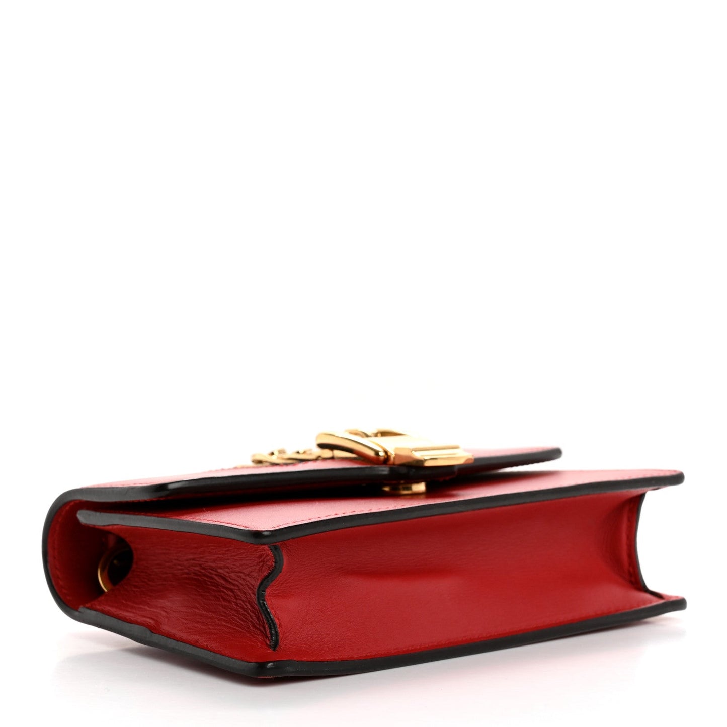 Amelia Calfskin Super Mini Sylvie Chain Shoulder Bag Hibiscus Red