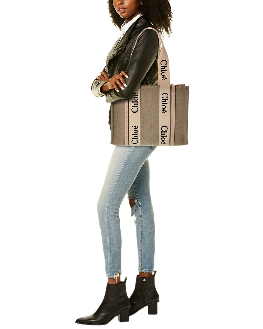 CHL - CC o? Woody Medium Canvas & Leather Tote