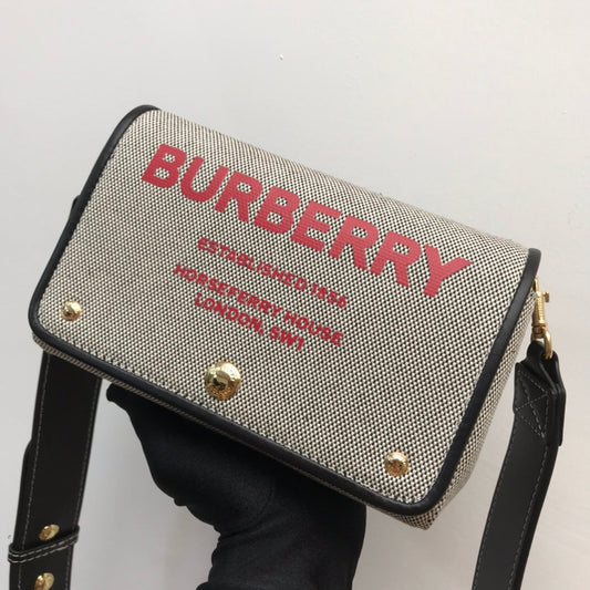 B-Berry - Amelia  Horseferry Print Cotton Canvas Small Crossbody Bag For Women, Bags 7.1in/18Amelia