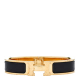 Amelia Enamel Narrow Clic Clac H Bracelet PM Black