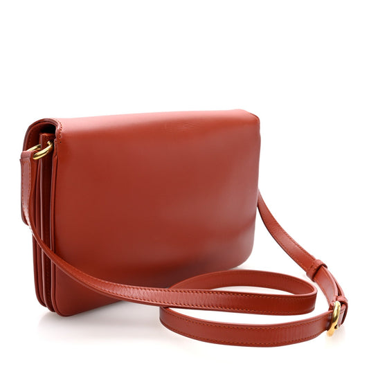Saint Laurent Smooth Calfskin Le Maillon Satchel Orange