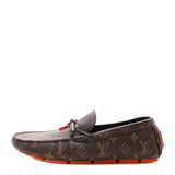 Louis Vuitton Monogram Macassar LV Driver Moccasin Loafers Orange