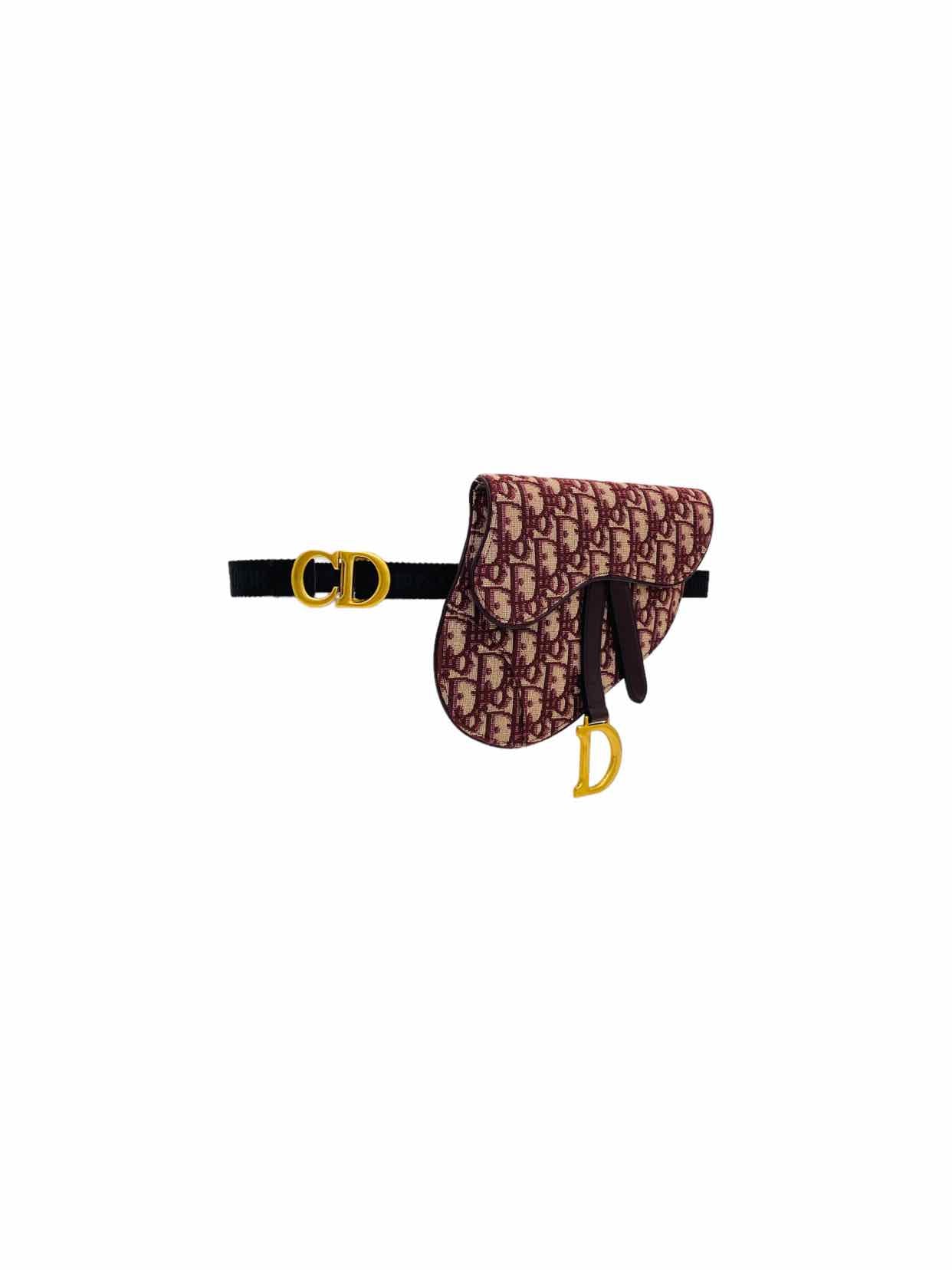 CHRISTIAN DIOR Saddle Burgundy Belt Bag