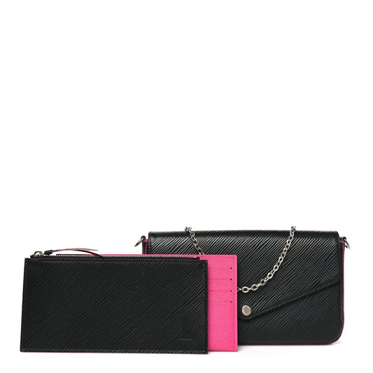 Louis Vuitton Epi Pochette Felicie Black Hot Pink