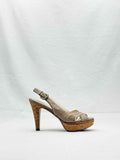 PRADA Grey Size EU 36.5 Heeled Sandals