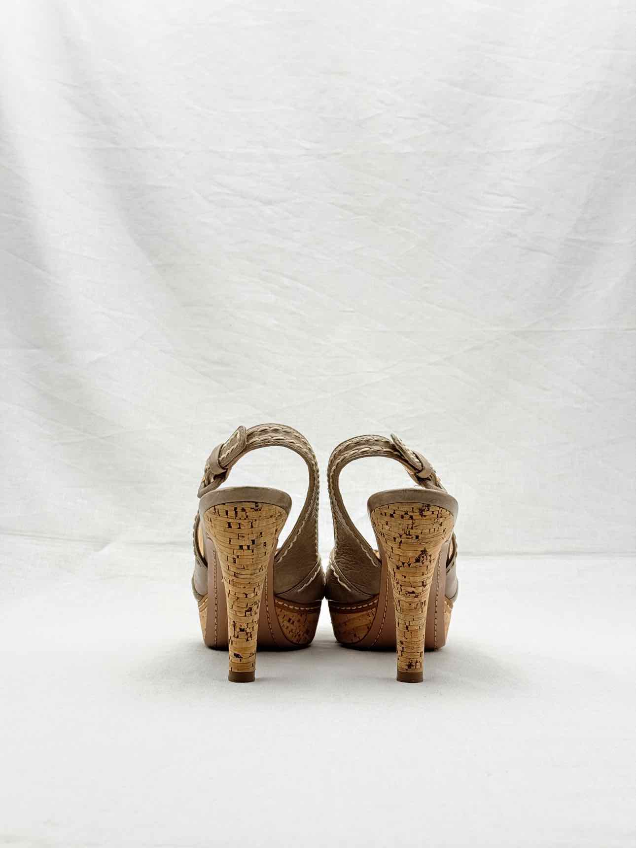 PRADA Grey Size EU 36.5 Heeled Sandals